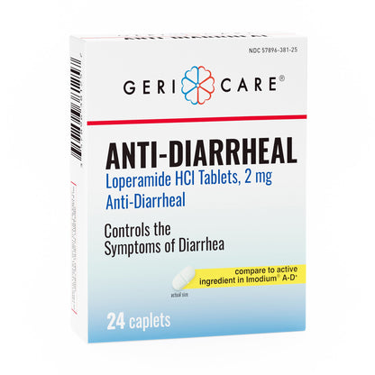 Geri-Care® Anti-Diarrheal 2 mg Strength Caplet 24 per Box (1185426_CS)