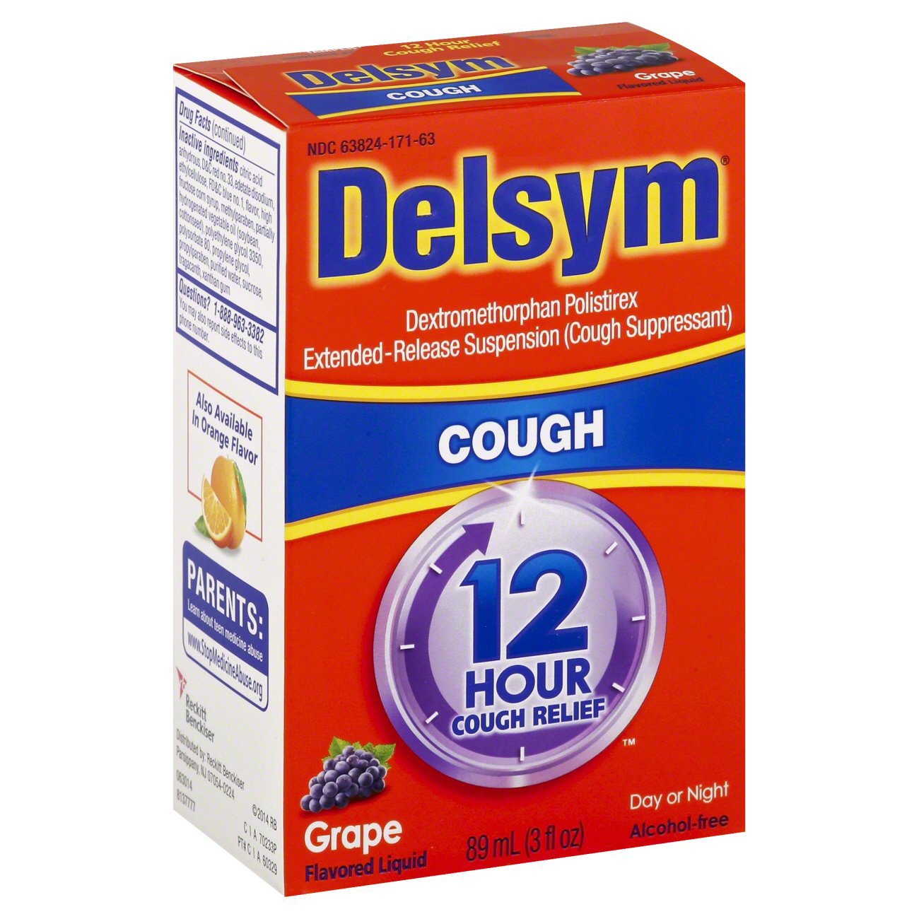 Delsym® Cold and Cough Relief 30 mg / 5 mL Strength Liquid 3 oz. (1101845_EA)