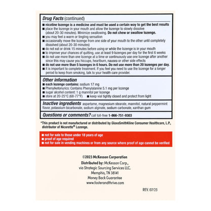Foster & Thrive™ Stop Smoking Aid 4 mg Strength Lozenge (1238980_PK)
