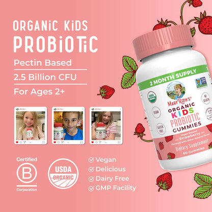 Mary Ruth's® Organic Kids Probiotic Probiotic Dietary Supplement 60 Per Bottle Gummy (1271762_EA)