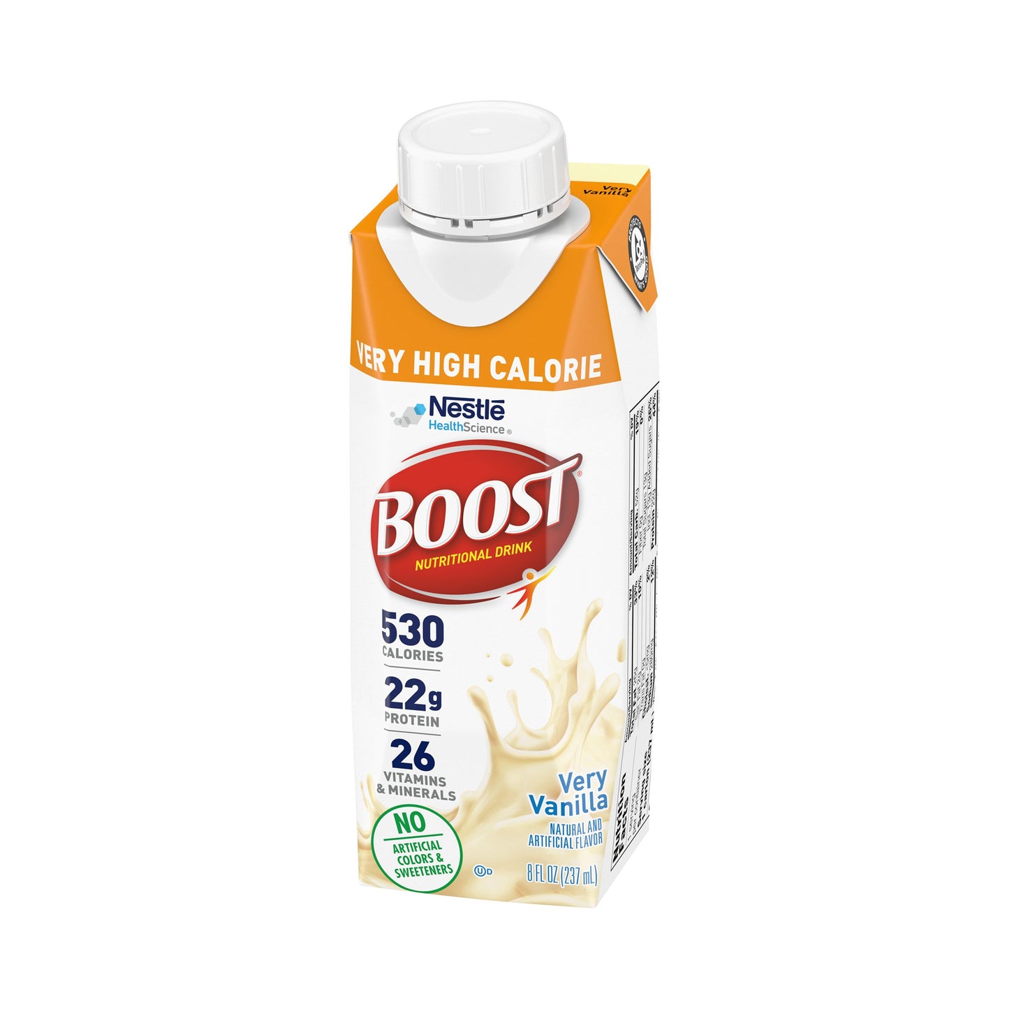 Boost® Very High Calorie Oral Supplement Very Vanilla Flavor Liquid 8 oz. Reclosable Carton (1178522_EA)