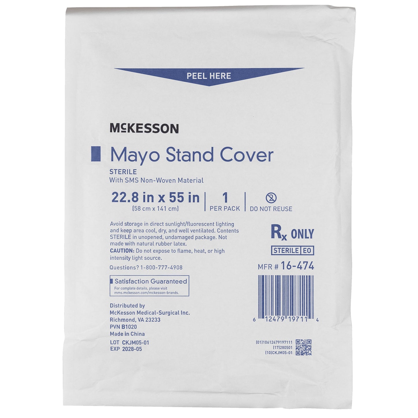 McKesson Brand Mayo Stand Cover 22.8 X 55.5 Inch (854598_CS)