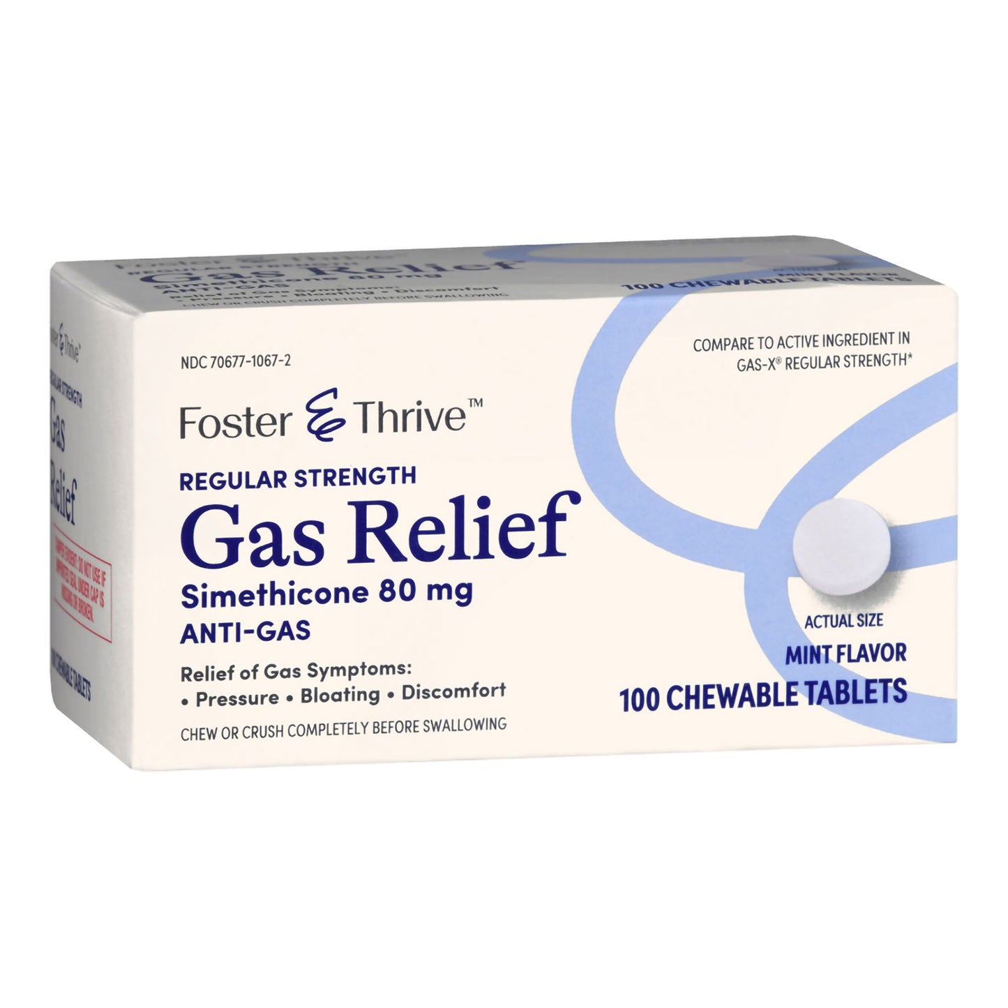 Foster & Thrive™ Gas Relief 80 mg Strength Chewable Tablet 100 Tablets (1238927_BT)