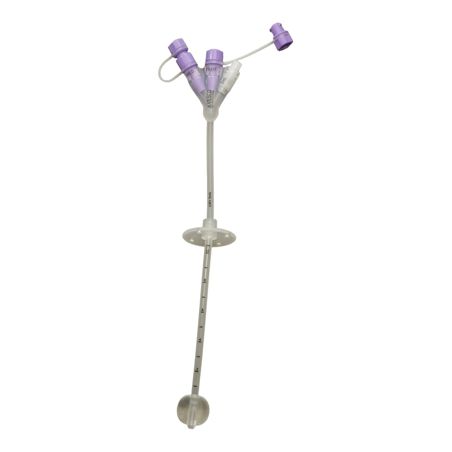Vesco Medical™ Gastrostomy Feeding Tube 14 Fr. Silicone Sterile (1012155_CS)