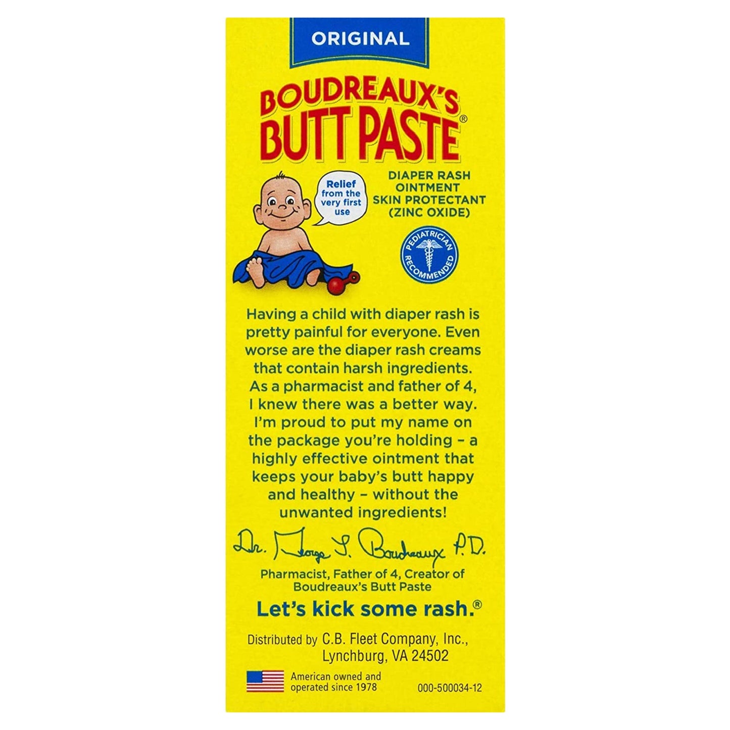Boudreaux's Butt Paste® Diaper Rash Treatment 2 oz. Tube Scented Cream (785320_EA)