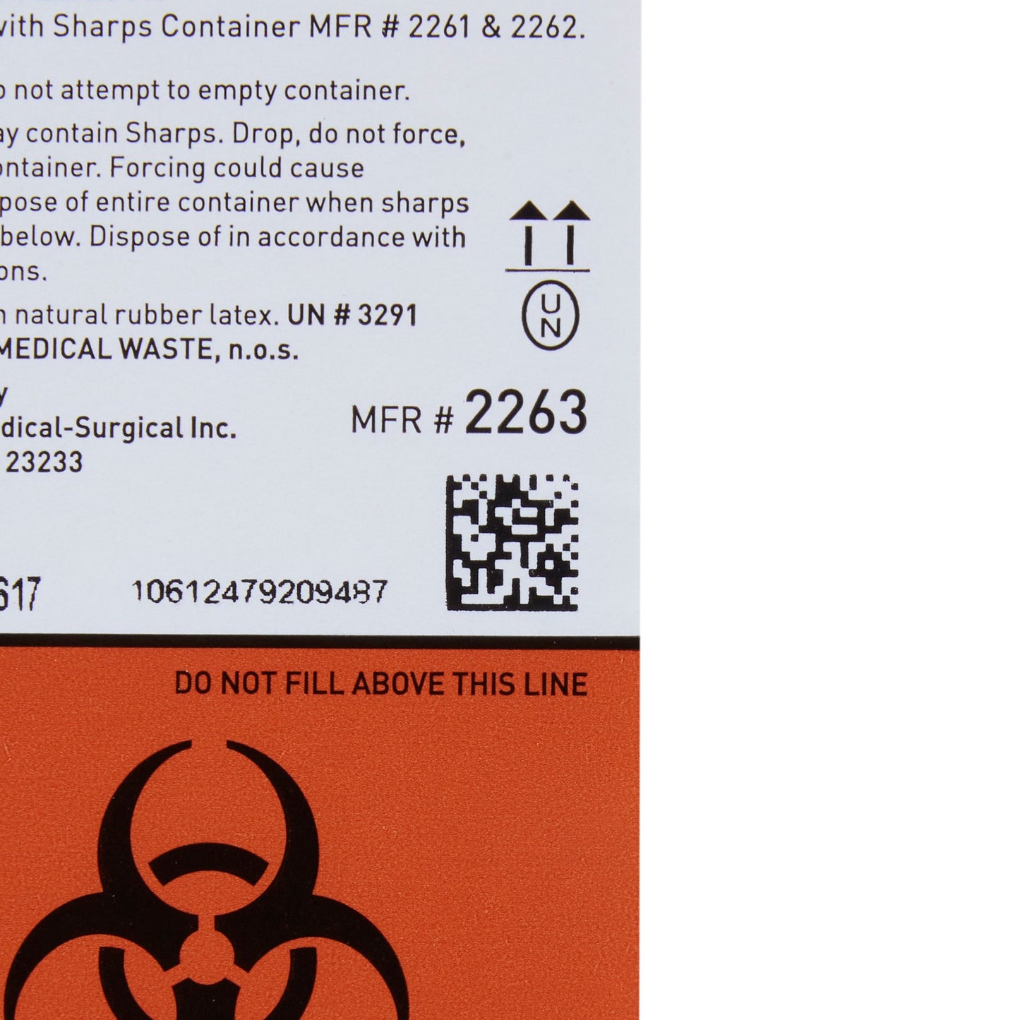 McKesson Prevent® Sharps Container Cabinet / Wall Enclosure High Impact Polystyrene Wall Mount Locking (855128_EA)
