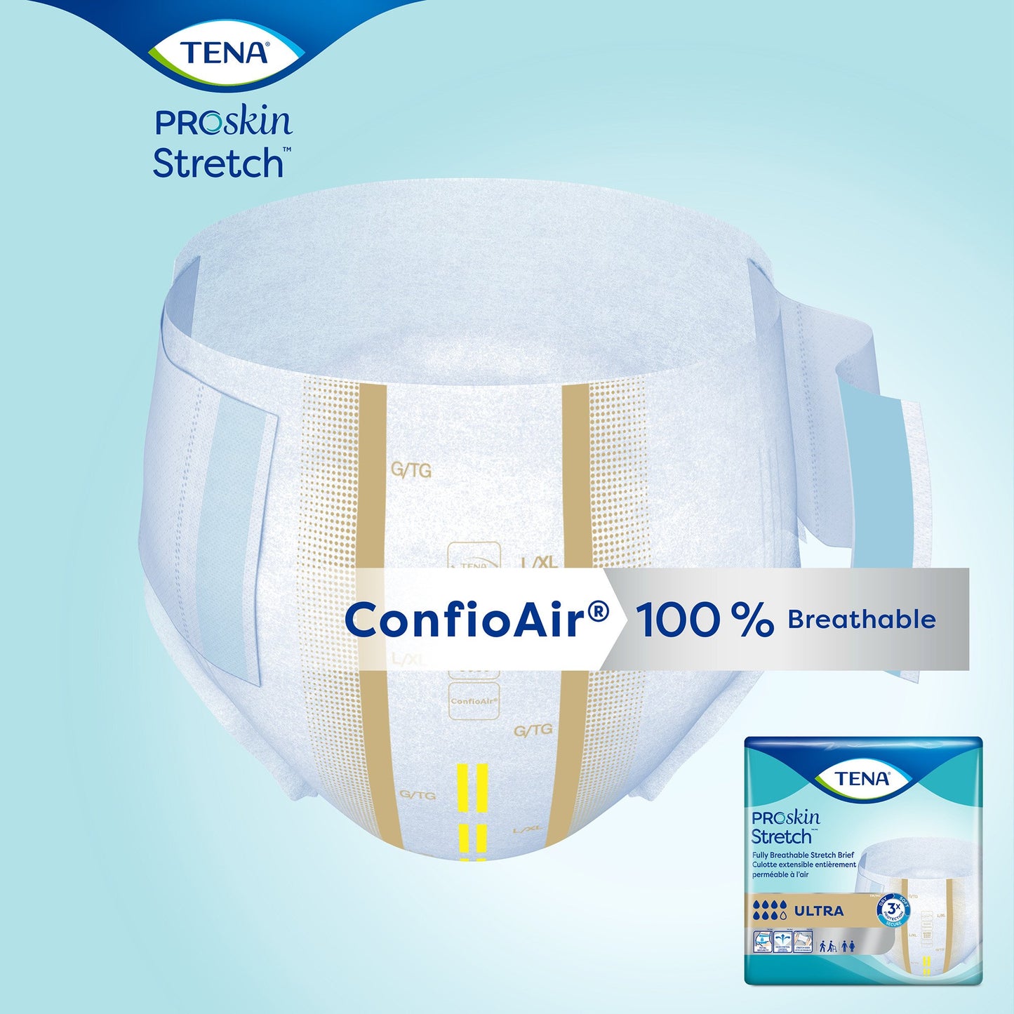 TENA ProSkin Stretch™ Ultra Unisex Adult Incontinence Brief Large / X-Large Disposable Heavy Absorbency (871836_PK)