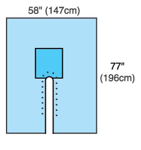 Cardinal Orthopedic Drape Split Drape 77 W X 120 L Inch Sterile (374569_CS)