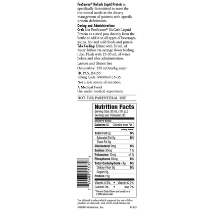 ProSource™ NoCarb Oral Supplement Berry Punch Flavor Liquid 30 oz. Bottle (709355_CS)