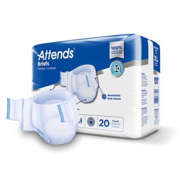 Attends® Care Advanced Unisex Adult Incontinence Brief X-Large Disposable Heavy Absorbency (957931_BG)