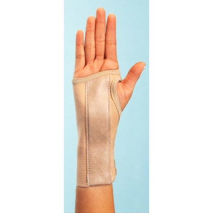 ProCare® Wrist Brace Low Profile / Contoured / Wraparound Aluminum / Cotton / Elastic Right Hand Beige Medium (916905_EA)