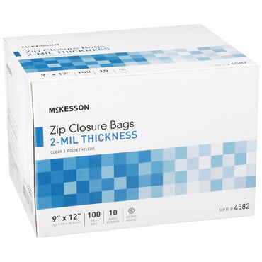 McKesson Reclosable Bag 9 X 12 Inch Polyethylene Clear Zipper Closure (911644_BX)