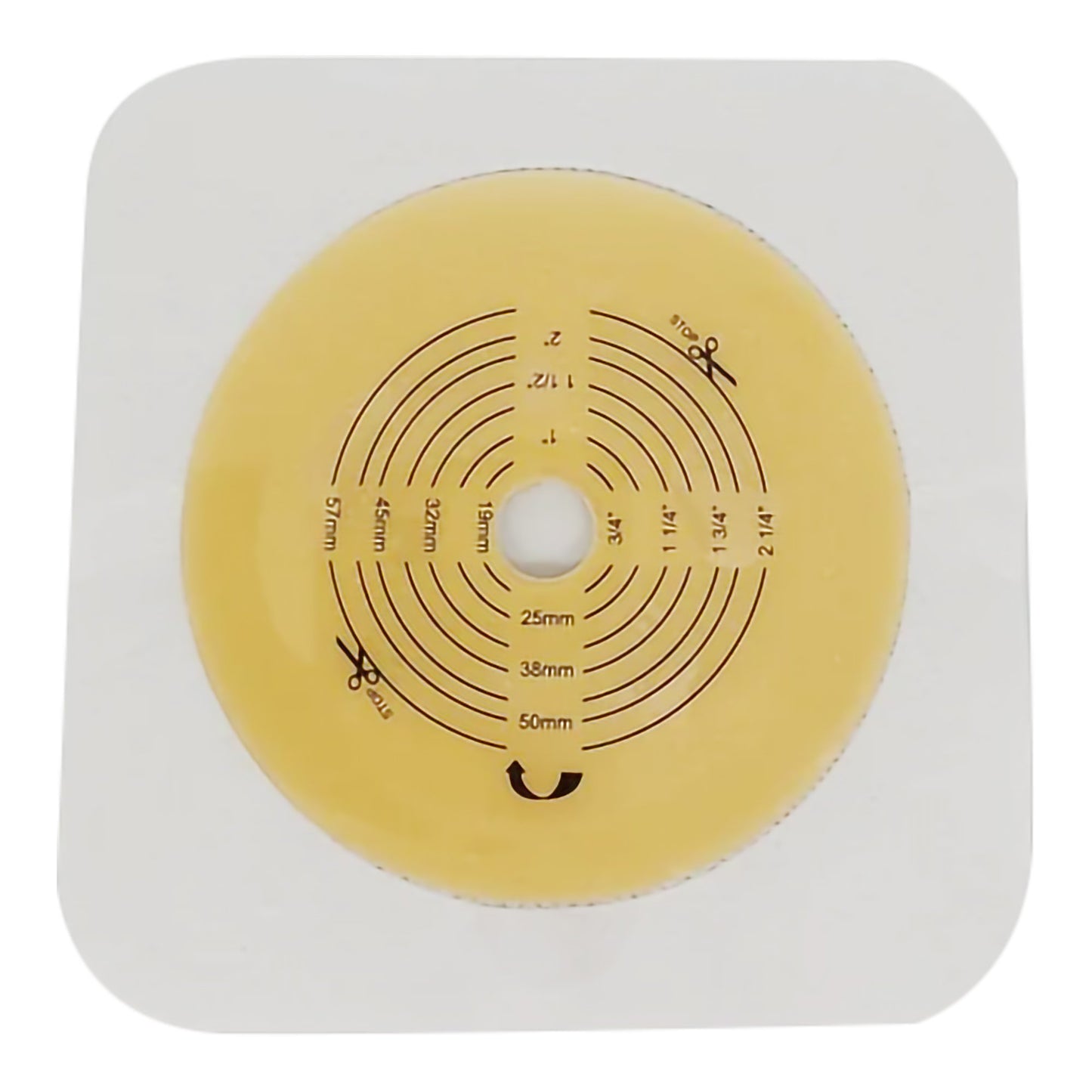 Safe n Simple™ Ostomy Barrier Trim to Fit, Standard Wear Flexible Tape 70 mm Flange Up to 2-1/4 Inch Opening 5 X 5 Inch (1243979_BX)