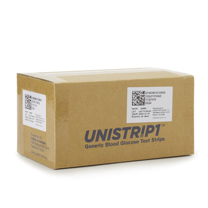 Unistrip™ Blood Glucose Test Strips 50 Strips per Pack (1080455_BX)