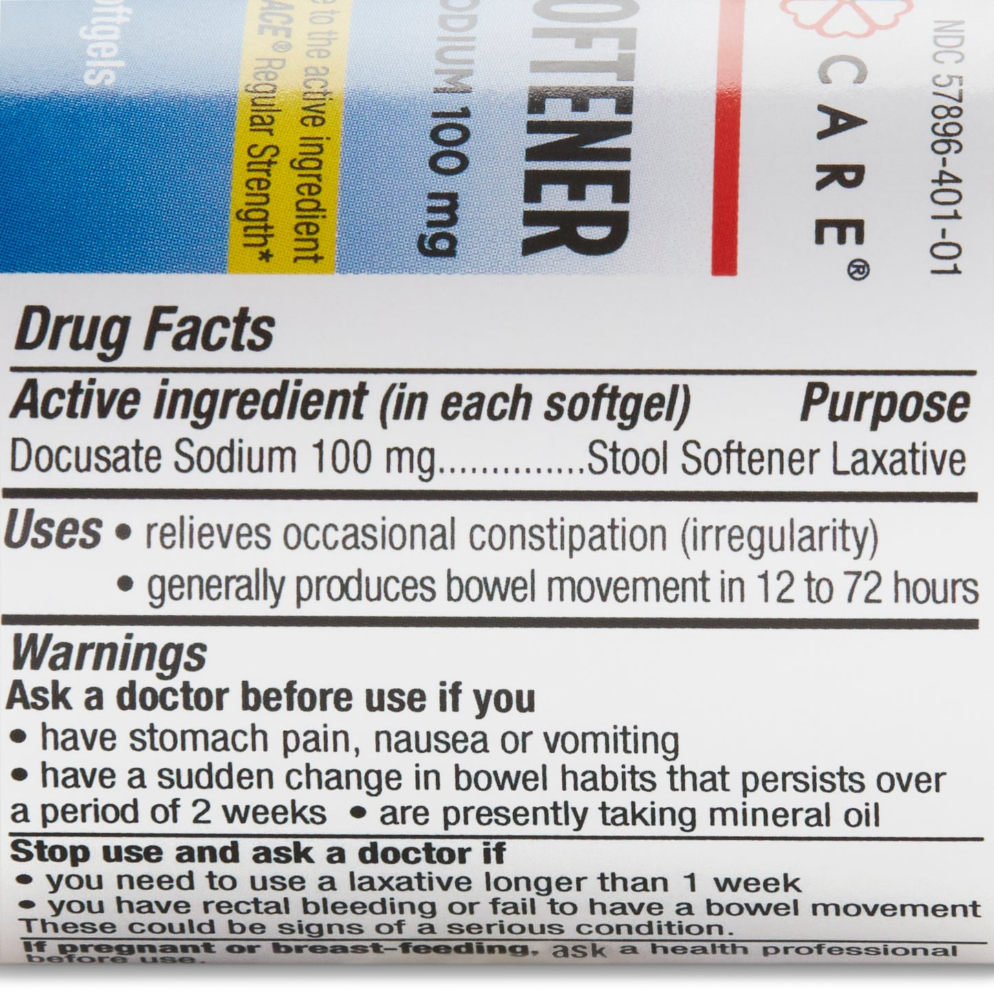 Geri-Care® Stool Softener Softgel 100 per Bottle 100 mg Strength Docusate Sodium (1194188_BT)