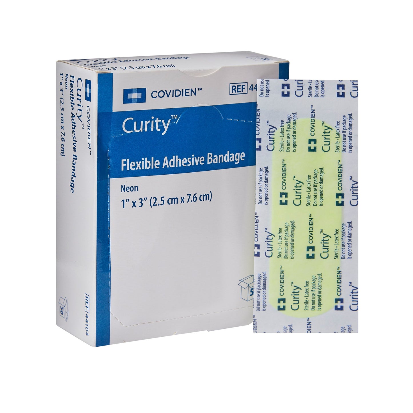 Curity™ Adhesive Strip 1 X 3 Inch Fabric Rectangle Neon Sterile (764639_CS)