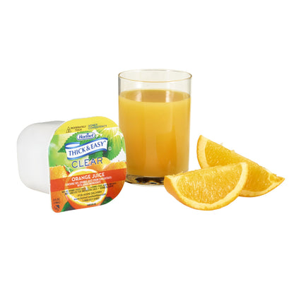 Thick & Easy® Thickened Beverage 4 oz. Portion Cup Orange Flavor Liquid IDDSI Level 3 Moderately Thick/Liquidized (690739_CS)
