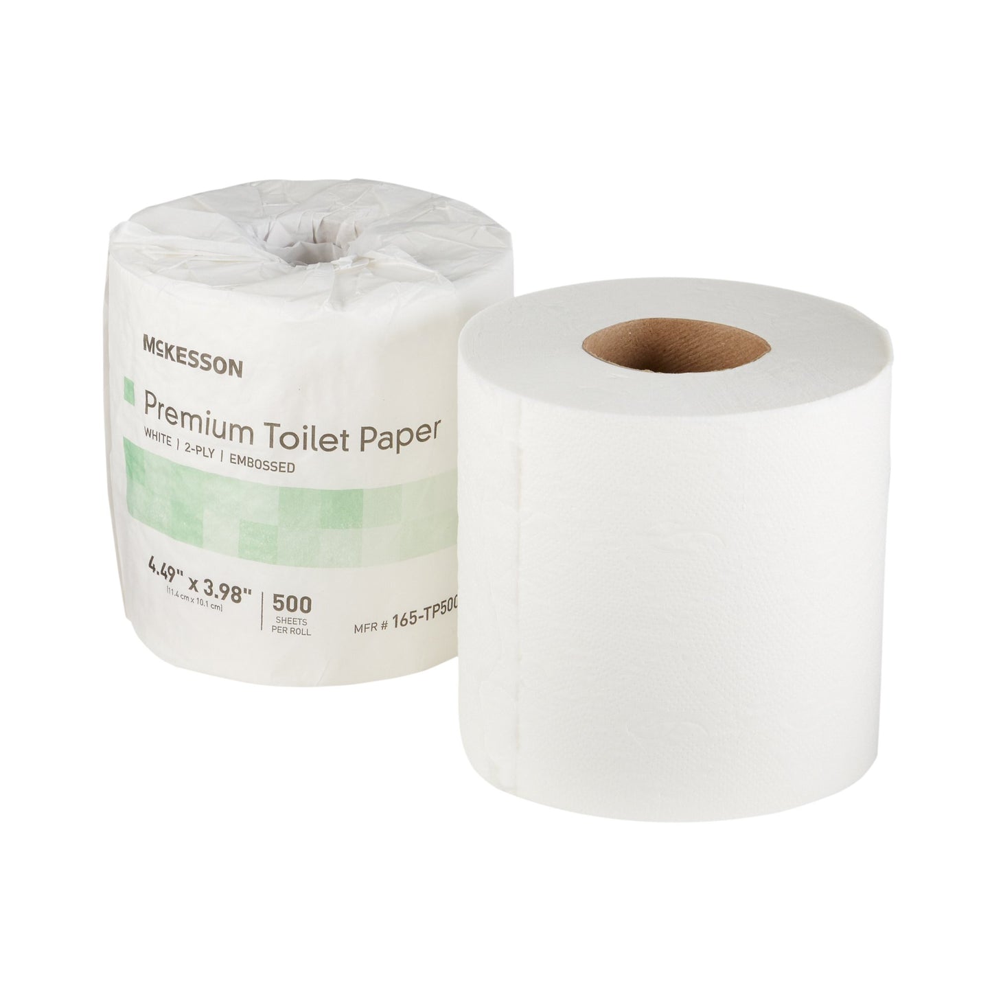 McKesson Premium Toilet Tissue White 2-Ply Standard Size Cored Roll 500 Sheets 4 X 4-1/2 Inch (1045391_CS)