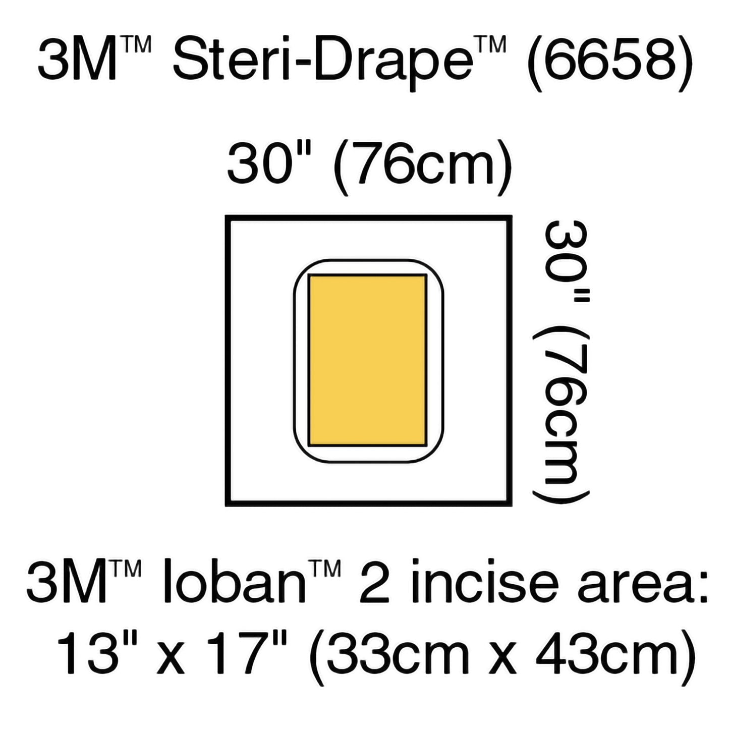 3M™ Steri-Drape™ Surgical Drape Large Pouch with Incise Film 30 W X 30 L Inch Sterile (177163_BX)
