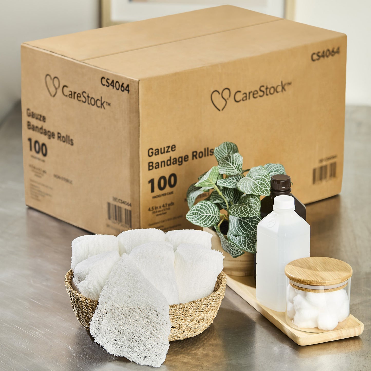 CareStock™ Fluff Dressing 4-1/2 Inch X 4-1/10 Yard 6-Ply NonSterile 100 per Case (1242212_CS)