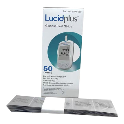 Lucidplus™ Blood Glucose and Ketone Test Strips 50 Strips per Pack (1121165_BX)