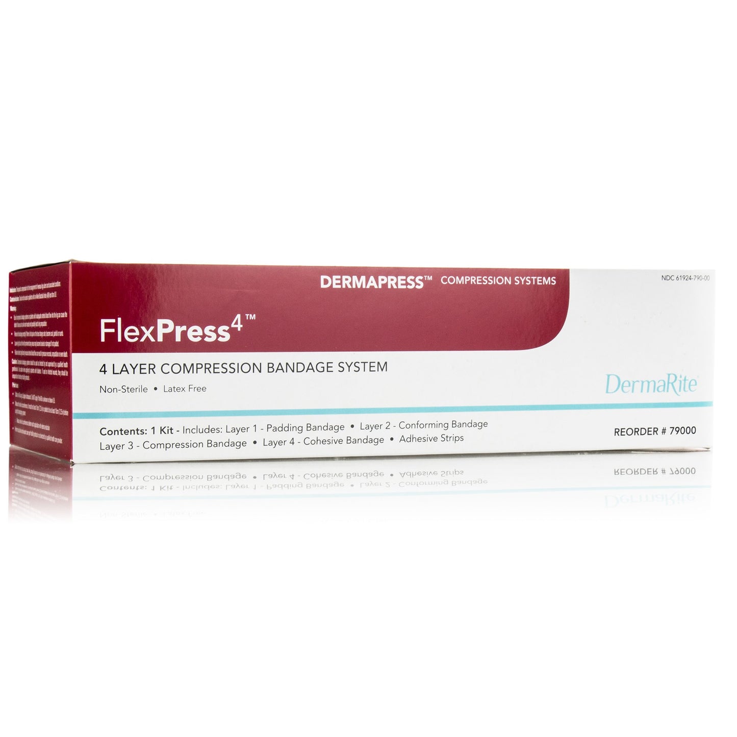 FlexPress4™ 4 Layer Compression Bandage System Multiple Sizes Self-Adherent / Tape Closure Tan / White NonSterile Standard Compression (949200_BX)
