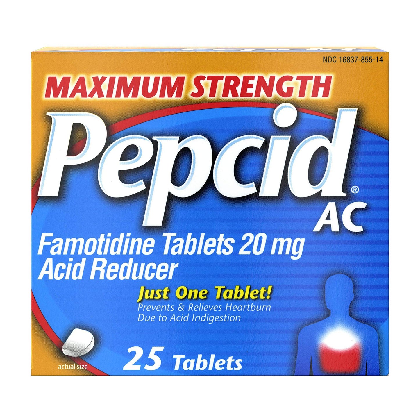 Pepcid® AC Maximum Strength Antacid 20 mg Strength Tablet 25 per Box (1228781_BX)