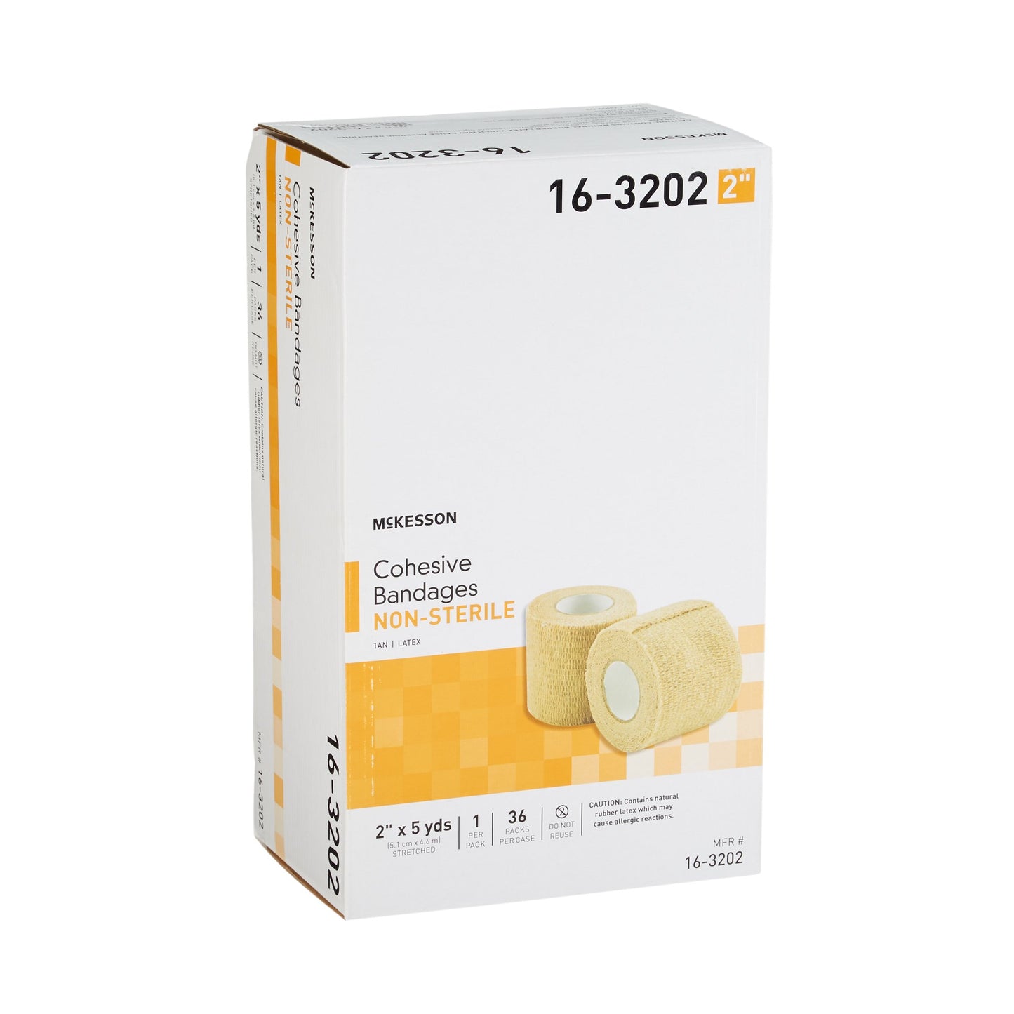 McKesson Cohesive Bandage 2 Inch X 5 Yard Self-adherent Closure Tan NonSterile Standard Compression (464152_CS)