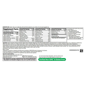 Centrum® Silver® Adults 50+ Multimineral / Multivitamin Supplement Vitamin A / C / D3 / E / K 750 mcg / 60 mg / 25 mcg / 22.5 mg / 30 mcg / 1.5 mg Strength Tablet 125 per Bottle (1230547_BT)