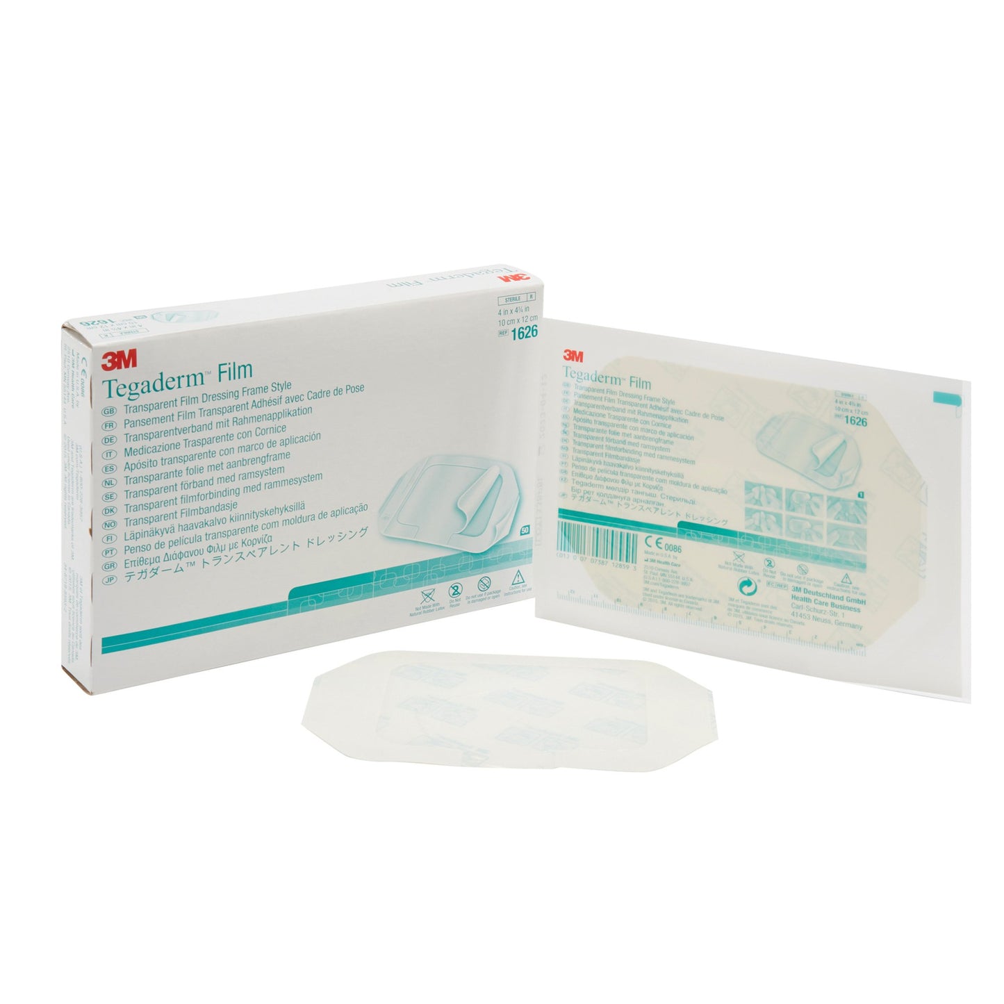 3M™ Tegaderm™ Transparent Film Dressing 4 X 4-3/4 Inch Frame Style Delivery Rectangle Sterile (277404_CS)