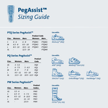 Peg Assist™ Insole Removable Pegs EVA / Foam / Poron Cover Male 12-1/2 to 14 Blue (683940_EA)