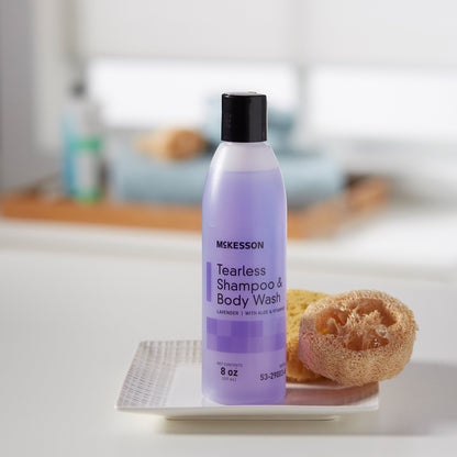 McKesson Tearless Shampoo and Body Wash 8 oz. Flip Top Bottle Lavender Scent (877035_EA)