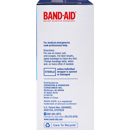 Band-Aid® Adhesive Strip 1 X 3 Inch Fabric Rectangle Tan Sterile (115847_CS)