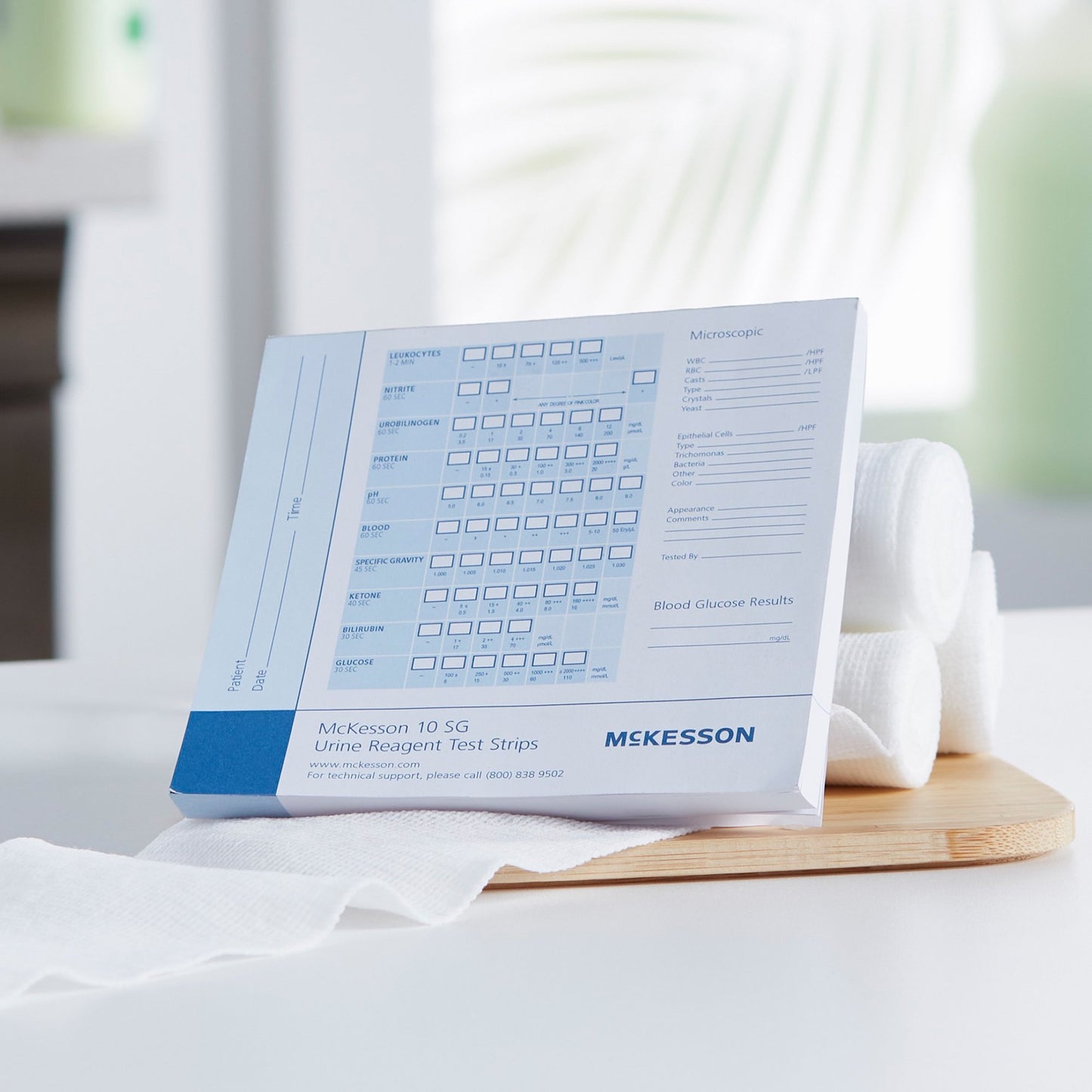 McKesson Consult™ Urine Reagent Test Strip Recording Pad For use with McKesson CONSULT® 10SG Urine Reagent Strips (MFR # 121-10SG) (976928_PD)