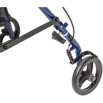 drive™ 4 Wheel Rollator Blue Adjustable Height / Folding Steel Frame (1196512_EA)