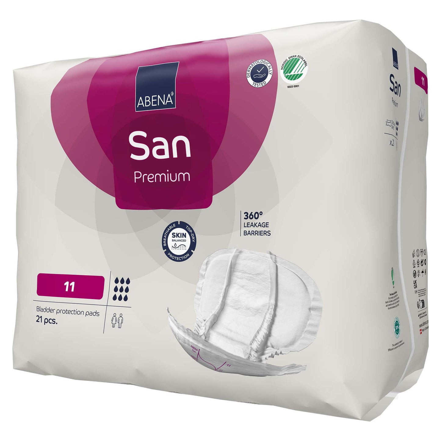 Abena® San Premium Incontinence Liner 14.5 X 28.7 Inch Heavy Absorbency Fluff / Polymer Core Size 11 (1218223_CS)