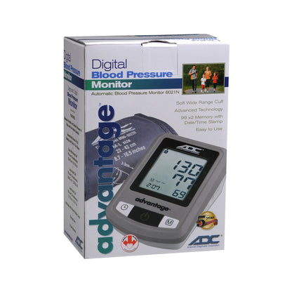 Advantage™ 6021N Series Home Automatic Digital Blood Pressure Monitor Large Adult Cuff Nylon Cuff 32 - 52 cm Desk Model (1013773_EA)