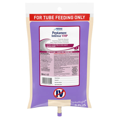 Peptamen® Intense VHP Tube Feeding Formula Unflavored Liquid 1000 mL Ready to Hang Prefilled Container (1006588_EA)