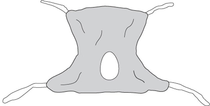 Drive Medical Full Body Sling 4 or 6 Point Cradle 2XL 600 lbs. Weight Capacity (761943_EA)