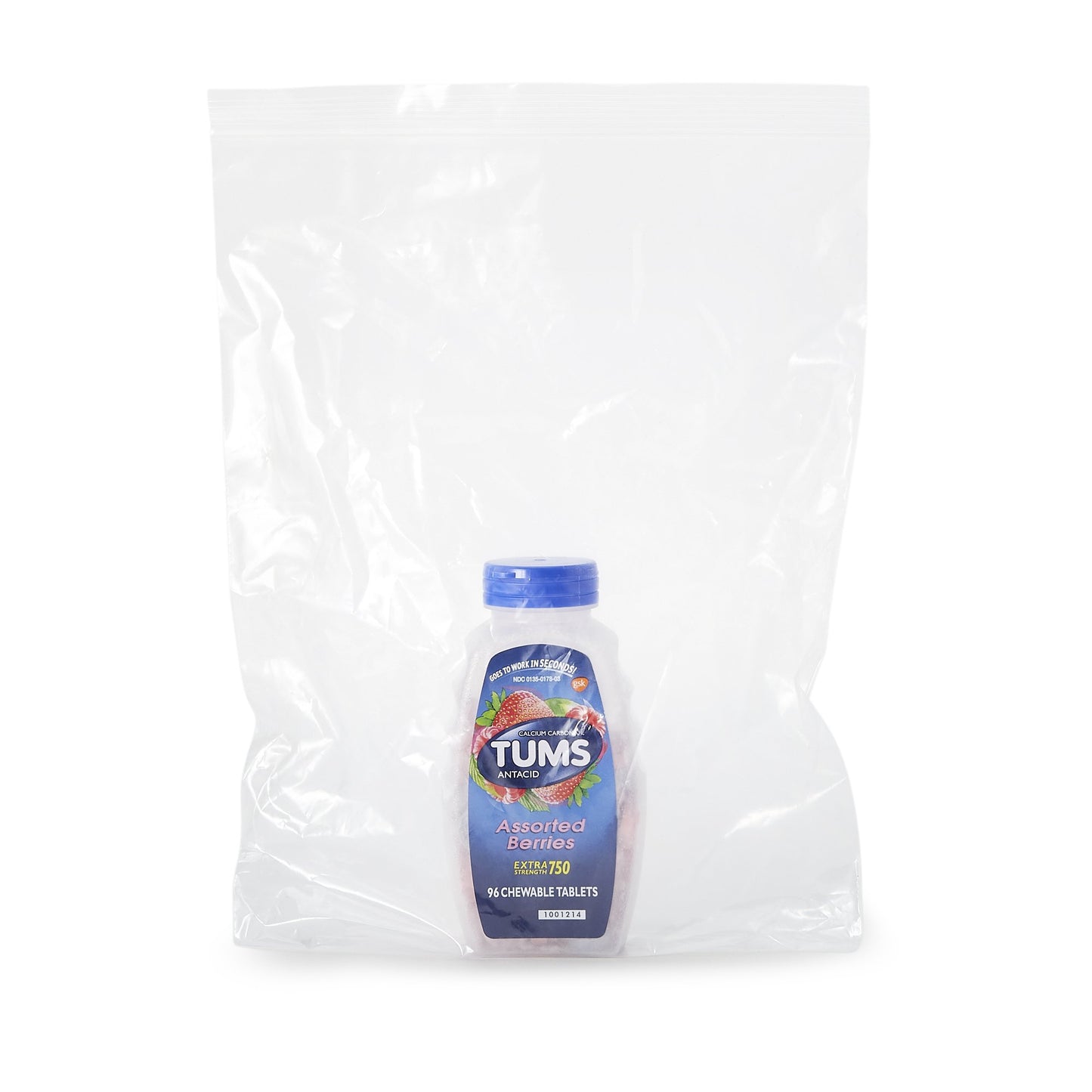 Tums® Extra Strength Antacid 750 mg Strength Chewable Tablet 96 per Bottle (866201_BT)