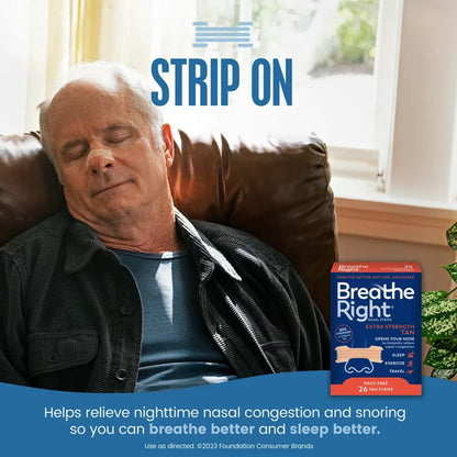 Breathe Right® Extra Strength Allergy Relief Nasal Strip 26 per Box (1231561_BX)