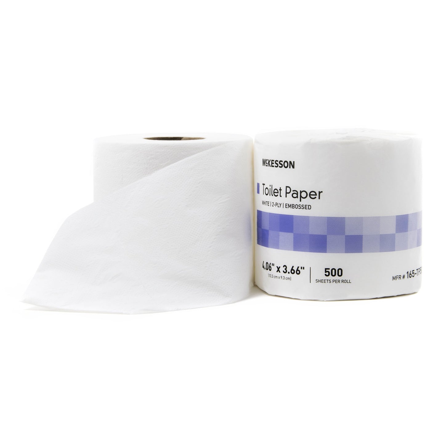 McKesson Toilet Tissue White 2-Ply Standard Size Cored Roll 500 Sheets 3-3/5 X 4 Inch (1045390_CS)
