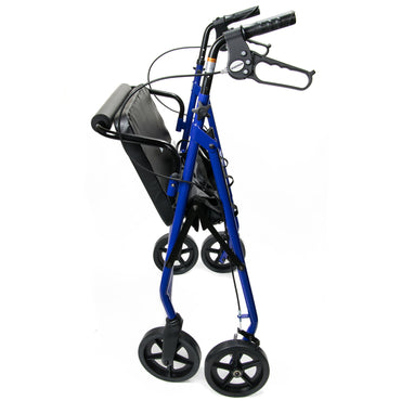 McKesson Bariatric 4 Wheel Rollator Blue Adjustable Height / Heavy Duty / Folding Steel Frame (1065270_EA)