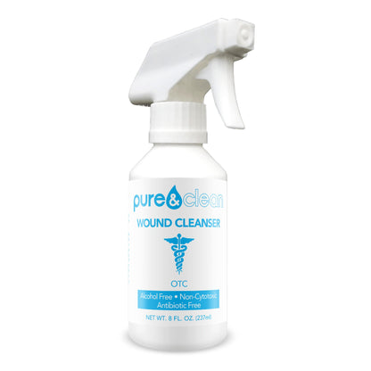 Pure&Clean® Wound Cleanser 8 oz. Spray Bottle NonSterile Antimicrobial (1046002_BX)