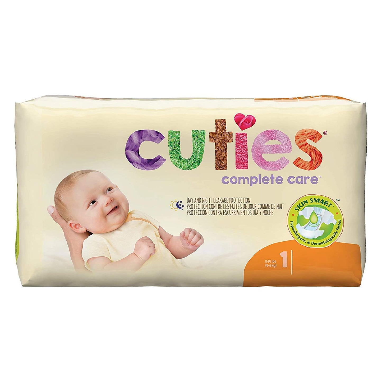 Cuties® Complete Care Unisex Baby Diaper Size 1 Disposable Heavy Absorbency (1206479_CS)