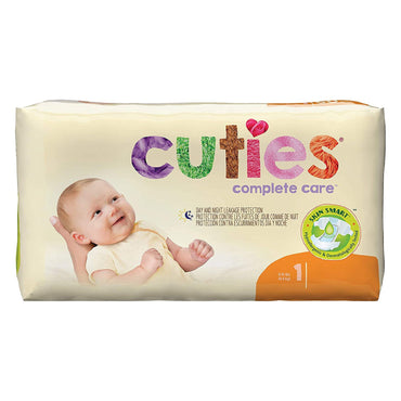 Cuties® Complete Care Unisex Baby Diaper Size 1 Disposable Heavy Absorbency (1206479_CS)