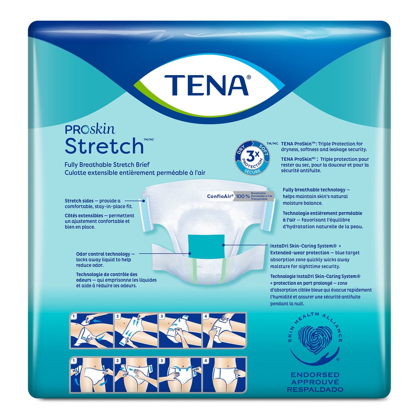 TENA ProSkin Stretch™ Super Unisex Adult Incontinence Brief Medium Disposable Heavy Absorbency (670604_CS)