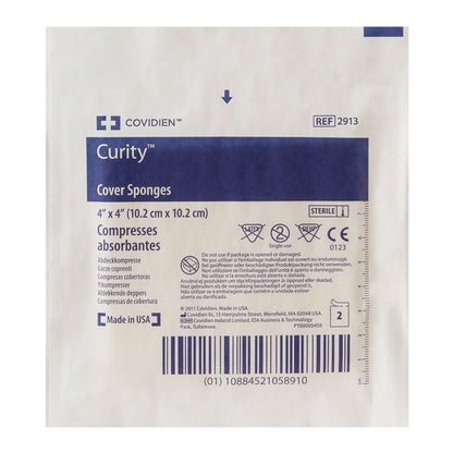 Curity™ Cellulose Filled Nonwoven Sponge 4 X 4 Inch 4-Ply Sterile 2 per Pack (401580_CS)