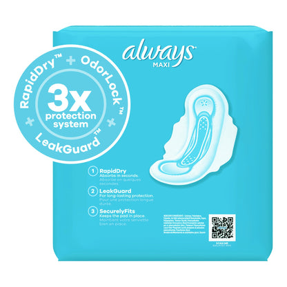 Always® Maxi Feminine Pad With Wings Regular Absorbency (1231753_PK)