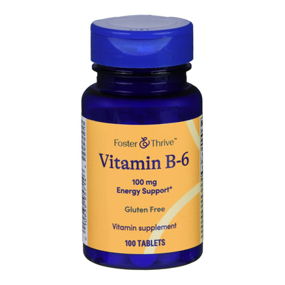 Foster & Thrive™ Vitamin Supplement Vitamin B6 100 mg Strength Tablet 100 per Bottle (1238899_BT)